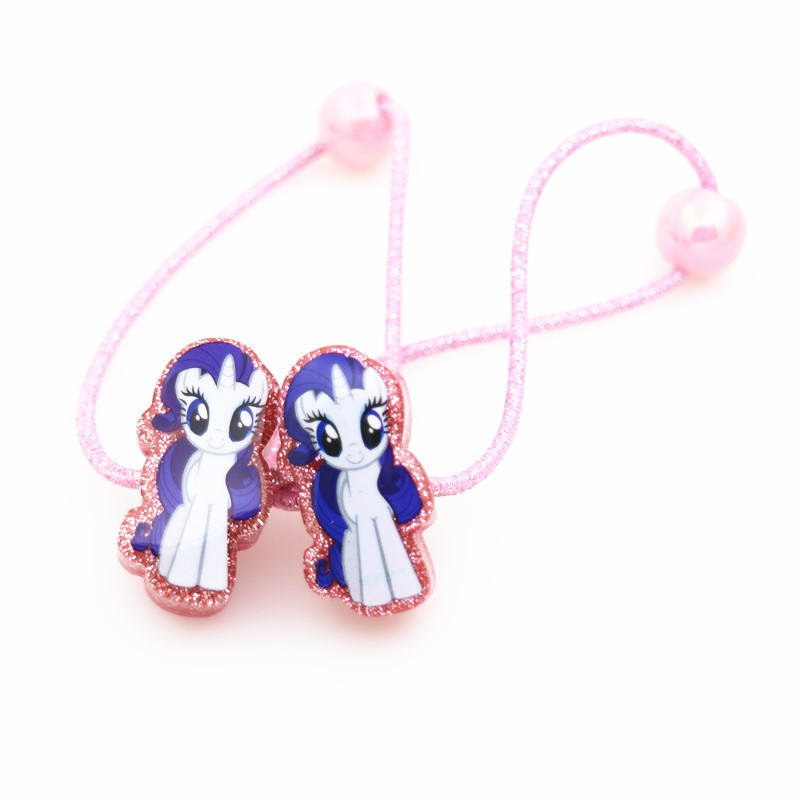 Set 2 Dây Cột Tóc Hình Kỳ Lân Dễ Thương Cho Bé Gái