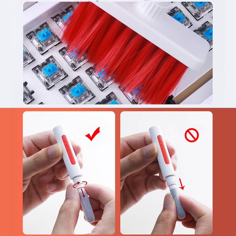 Bàn chải UARELIFFE hỗ trợ làm sạch bàn phím máy tính