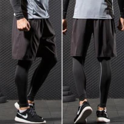 Legging thể thao nam - Quần thể thao PRO COMBAT nhanh khô giữ nhiệt chuyên tập GYM bóng rổ đá banh (màu đen) ༴  ྇