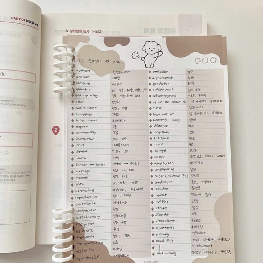 Giấy note ghi bài B5 hình cún