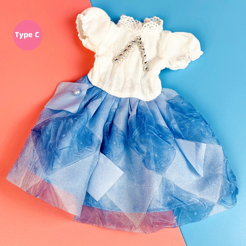 Đầm Lolita Dài 30cm Phối Váy Hoa Dễ Thương Cho Búp Bê Nữ Tỉ Lệ 1/6