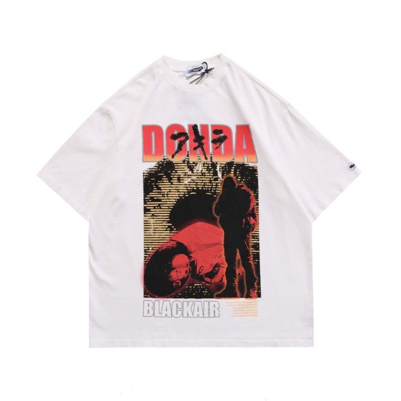 Áo thun oversize BLACK AIR DONDA WASHED - Áo phông vintage form rộng