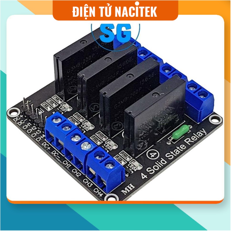 [NSHOP] Module Relay Rắn SSR 5VDC (Số Relay tùy chọn) 1 relay, 2 relay, 4 relay