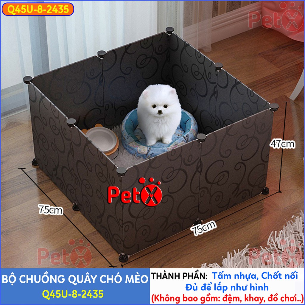 Quây chuồng chó mèo lắp ghép PetX nuôi thú cưng sơn tĩnh điện giá rẻ-13