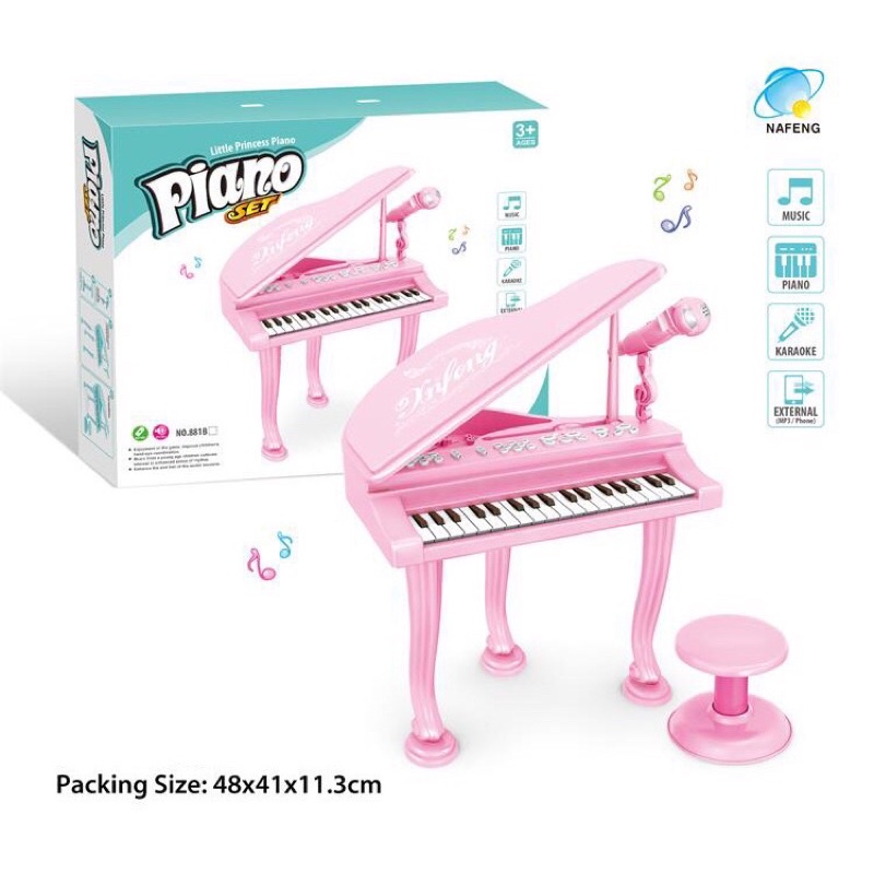 Đàn piano cho bé kết nối ipad, điện thoại kèm mic, ghế, thu âm