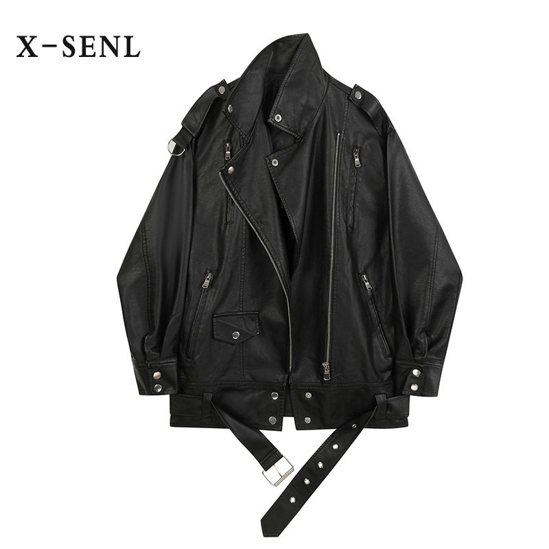 ÁO KHOÁC DA X- SENL ĐEN HÀN QUỐC