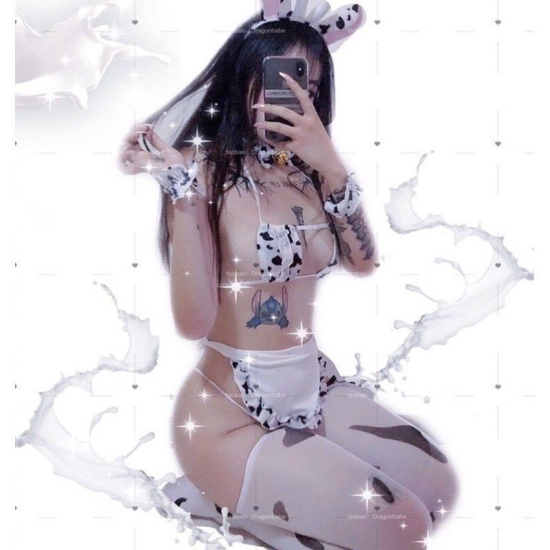 Cosplay bò sữa sexy 2 mảnh - bộ đồ lót gợi cảm lingerie nội y cô gái Hà Lan | BigBuy360 - bigbuy360.vn