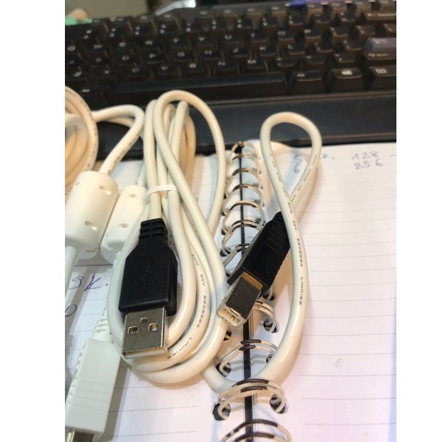 Cáp usb máy in dài 1.5m và 5m màu trắng Linkiss, có 2 cục chống nhiểu | BigBuy360 - bigbuy360.vn