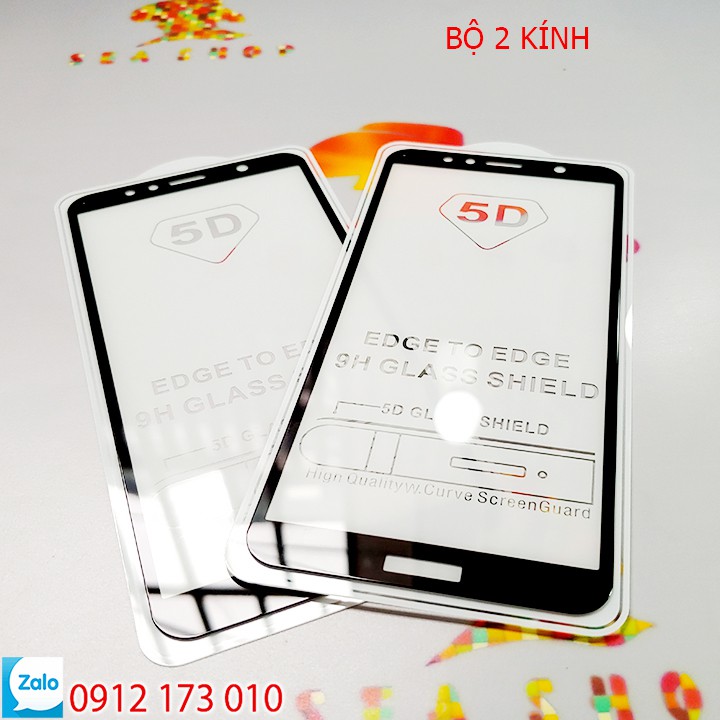 Bộ 2 Kính cường lực Huawei Y6 Prime Full màn hình / Dán full màn Huawei Y6 Prime - SEASHOP