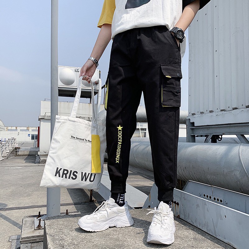 Quần jogger kaki túi hộp unisex