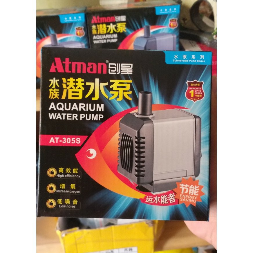 Atman AT 305s, 306S Bơm chìm bể cá, tiết kiệm điện, công suất 1300l/h đến 2000l/h