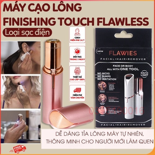 Máy cạo tẩy lông Finishing Touch Flawless Máy cạo lông mini hình son môi sạc điện An toàn và nhẹ nhàng trên da