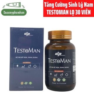 Viên Uống Tăng Cường Sinh Lý Nam, Bổ Thận Tráng Dương TESTOMAN Phong Vũ Pharma, Hộp 30 viên