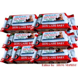 10 Khăn Ướt Baby Apollo 80gr