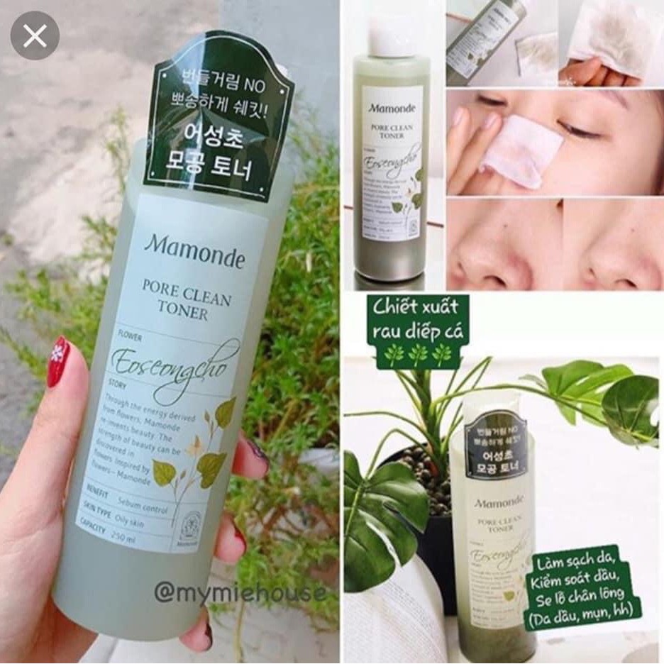 Nước Hoa Hồng Mamonde Rau diếp cá + hoa hồng