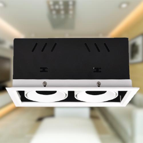 ĐÈN LED DOWNLIGHT MẶT VUÔNG ĐÔI 2X20W MPE (DLS-220)