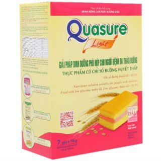Bánh bông lan Quasure hương Dâu cho người bệnh tiểu đường hộp 126g
