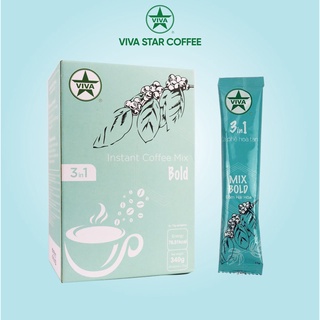 Cà phê hoà tan 3in1 ĐẬM HÀI HÒA Viva Star Coffee hộp 20 gói*17g