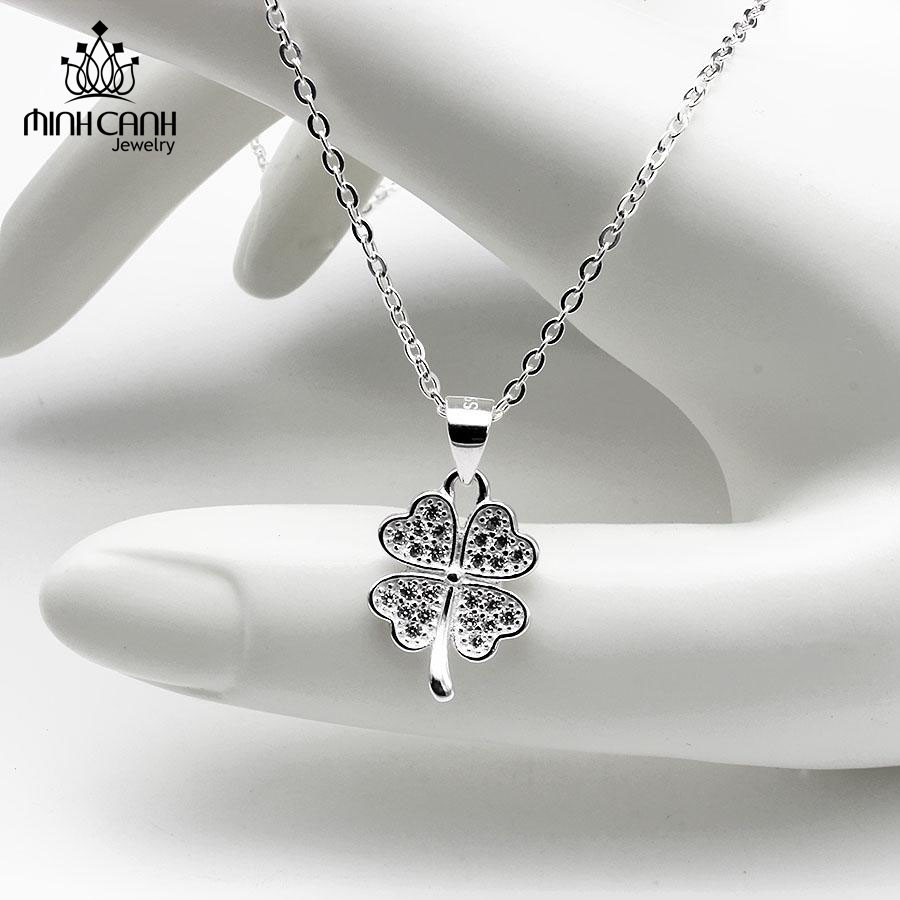 Dây Chuyền Cỏ 4 Lá May Mắn Có Đuôi - Minh Canh Jewelry