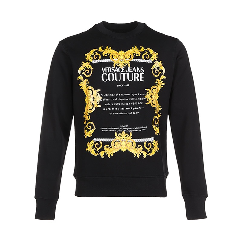 Áo Sweater Cotton Tay Dài In Logo Versace Trẻ Trung Cho Nam
