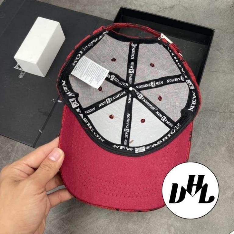 Mũ Lưỡi Trai Dệt in LV Gắn Logo Nổi Full Tem Khoá Gài Thời Trang Xịn Mịn Nam Nữ