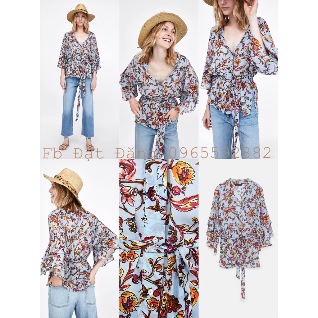 Áo choàng phối bèo Zara size XS | BigBuy360 - bigbuy360.vn