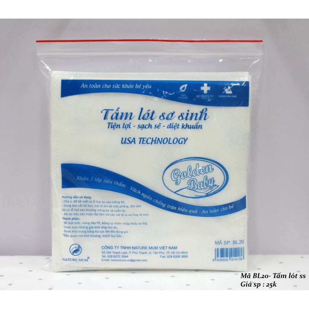 Lót phân su cho bé sơ sinh 30 tờ