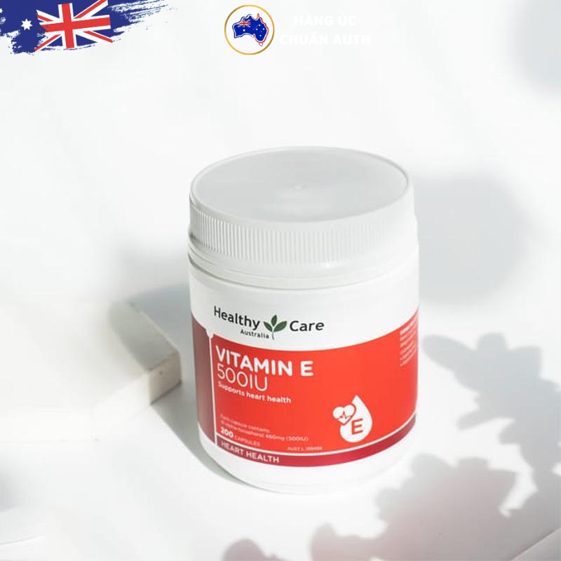 Viên uống bổ sung Vitamin E Healthy Care 500IU 200 viên của Úc