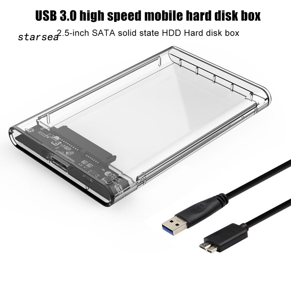 STSE_5Gbps High Speed 2.5inch SATA HDD SSD USB 3.0 Mobile Hard Disk Box Case for PC