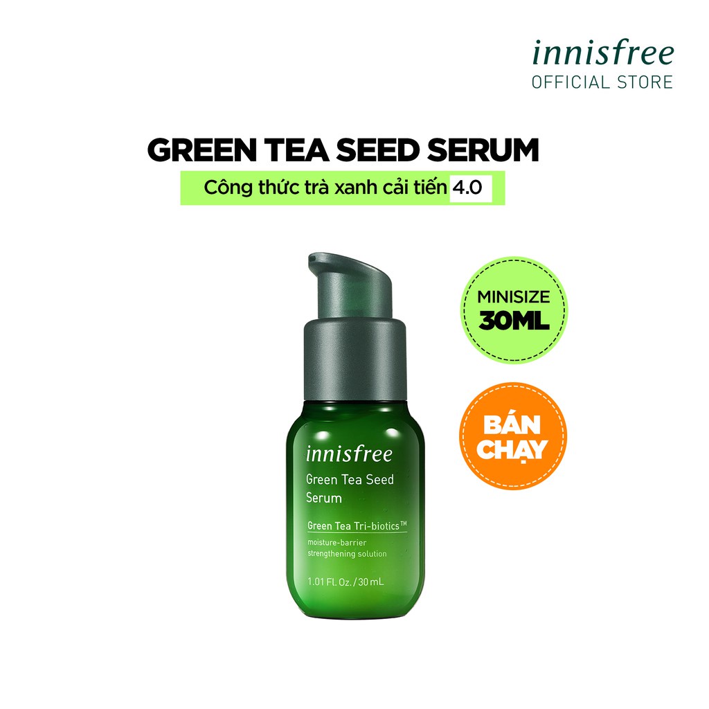 [Mã FMCGMALL giảm 8% đơn từ 250K] Tinh chất dưỡng ẩm innisfree Green Tea Seed Serum 30ml