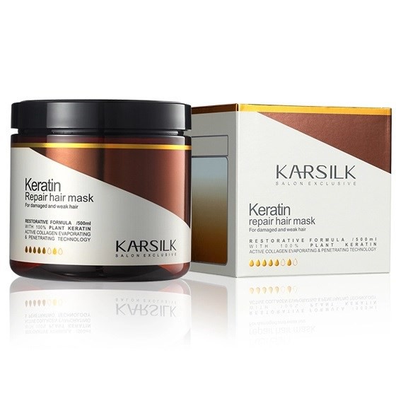 Kem hấp karetin tươi chữa trị tóc hư tổn Kasilk karetin repair hair mask 800ml