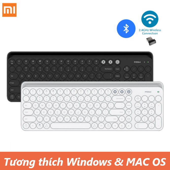 Bàn phím không dây Xiaomi MIIIW MWBK01 - Bàn phím bluetooth Xiaomi MIIW Mini 85 | BigBuy360 - bigbuy360.vn