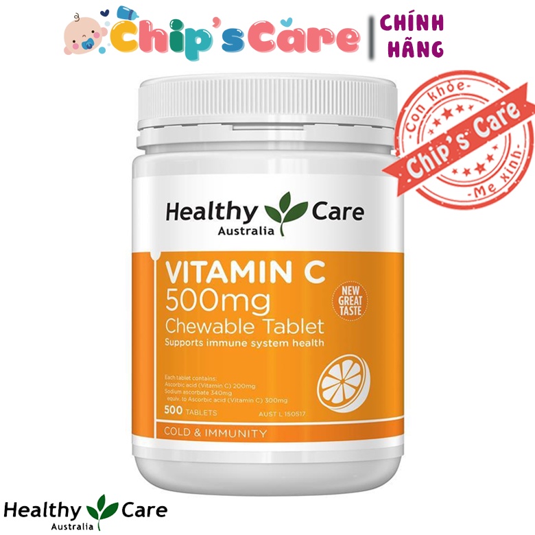 Viên ngậm Healthy Care Vitamin C 500mg Healthycare