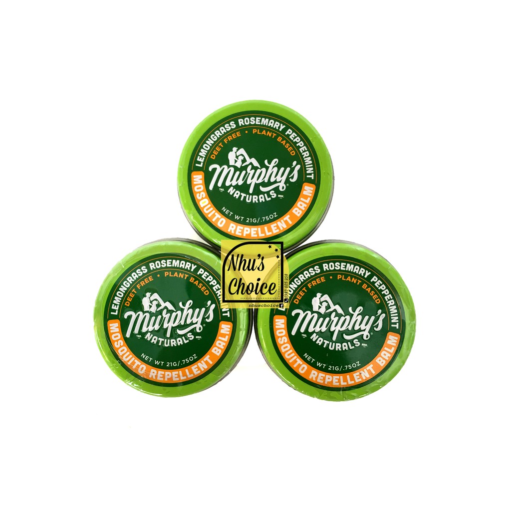 Dầu cù là Chống muỗi Tự nhiên, No DEET, tốt cho trẻ em Murphy's Naturals Mosquito Repellent Balm
