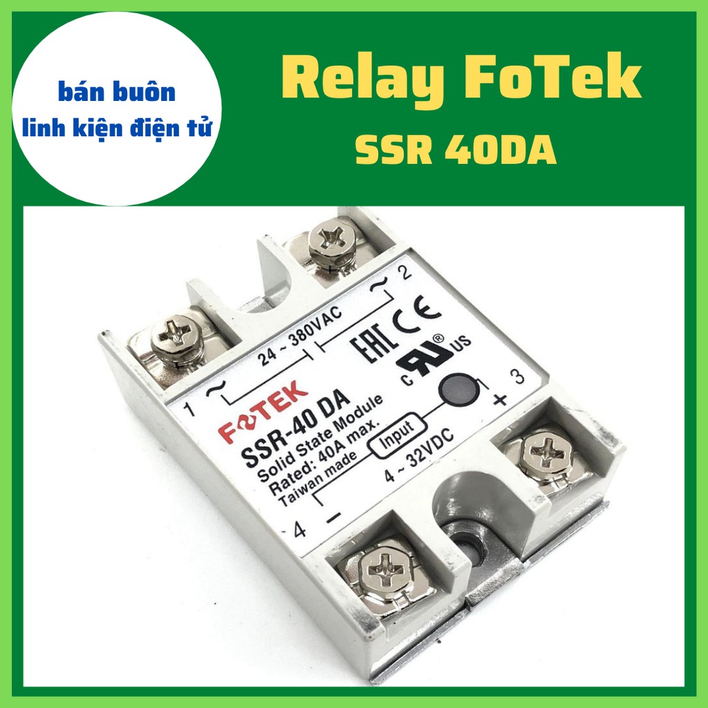 Rơ le fotek ssr,relay, rơ le [Đủ loại] loaij 40 DA, SSR 40DA, fotek