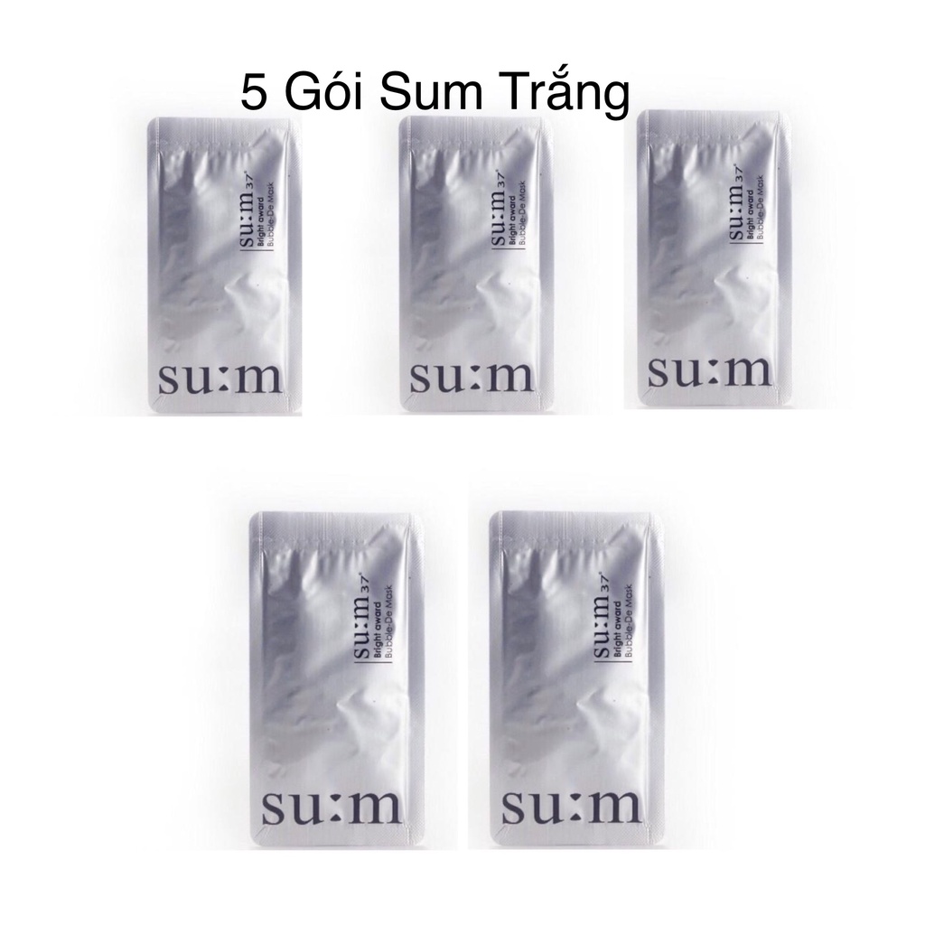 Combo 5 Gói Mặt Nạ Sủi Bọt Thải Độc Sum Trắng