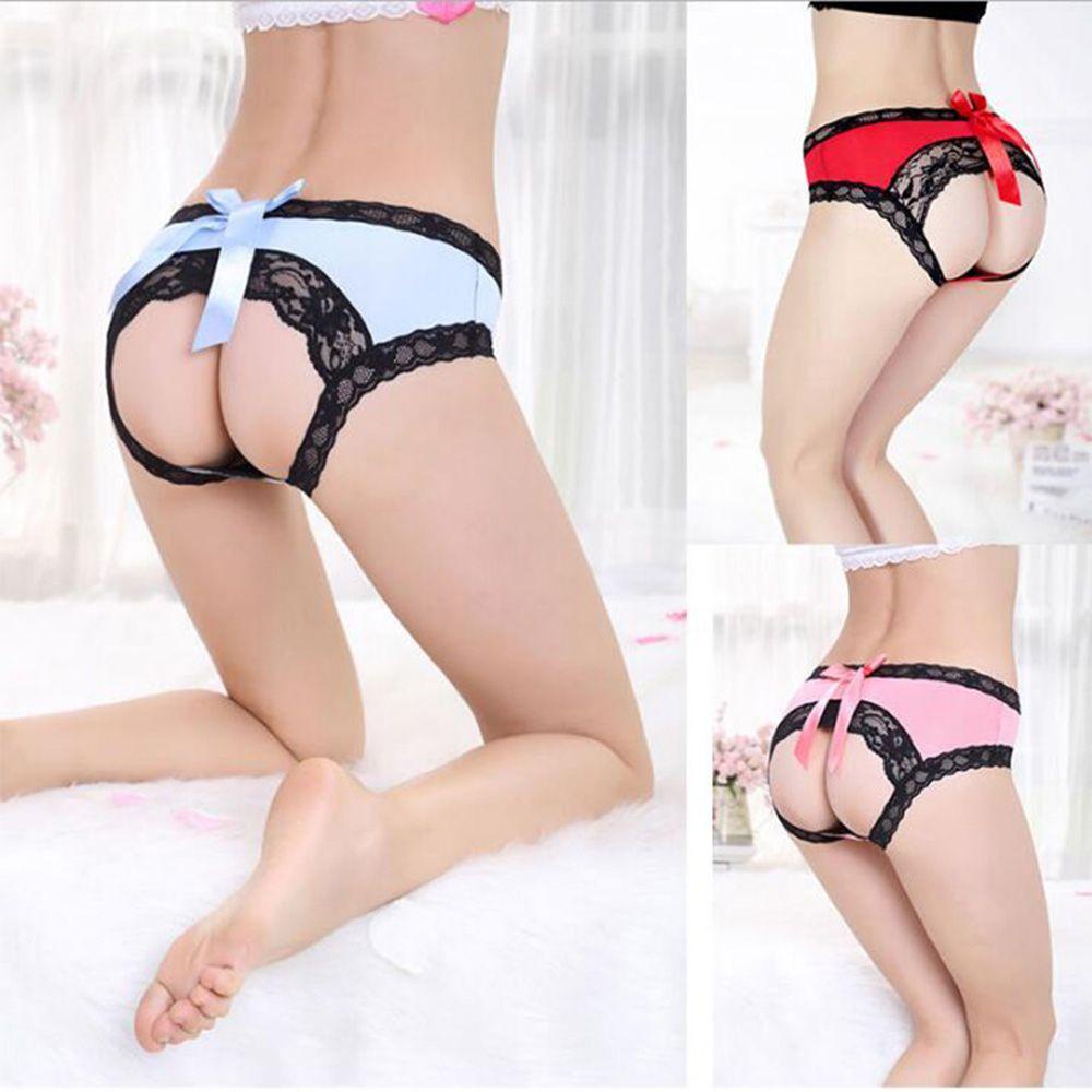 Quần Lót Lưới Phối Ren Thoáng Khí Đính Nơ Gợi Cảm Thoải Mái Cho Cặp Đôi Mới