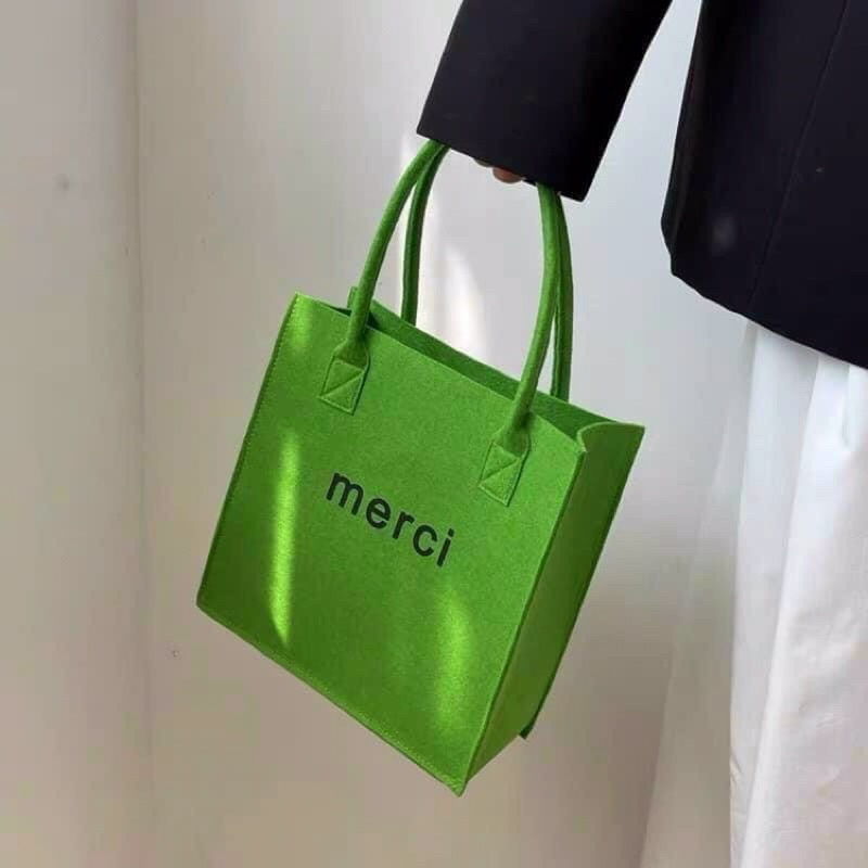 TÚI QUAI XÁCH MERCI KIỂU DÁNG VINTAGE NGĂN CHƯA RỘNG TIỆN LỢI