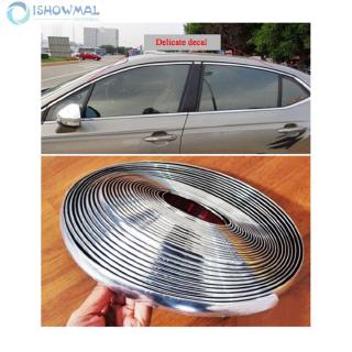Cuộn dây viền bảo vệ cửa kính xe hơi mạ crôm màu bạc sáng