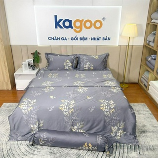 Bộ chăn ga gối 100% tencel 60s cao cấp hương quỳnh kagoo nhập khẩu nhật bản 5 món nhiều size nệm m6 m8 2mx2m2