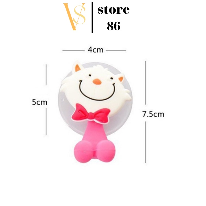 Kẹp bàn chải đánh răng hình thú hút chân không, giữ bàn chải