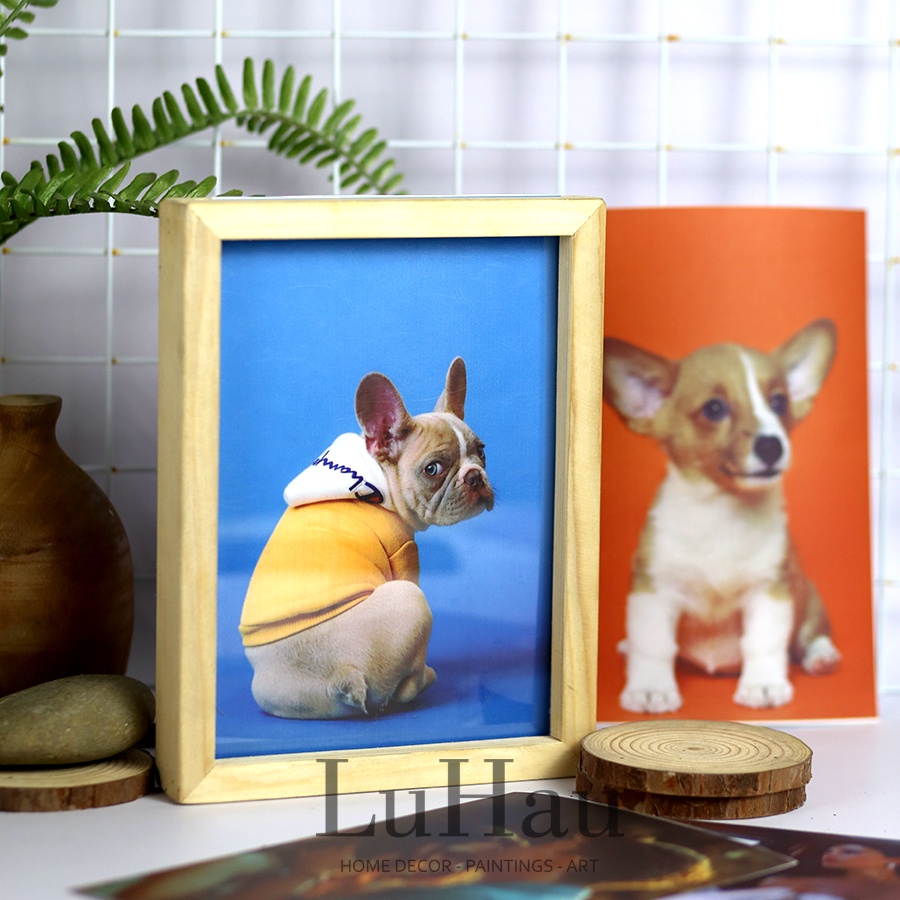 Khung ảnh gỗ đèn led in hình theo yêu cầu quà tặng người yêu và gia đình