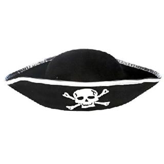 for Tri Corner Pirate Hat - Three Cornered Buccaneer Costume Accessory Hat