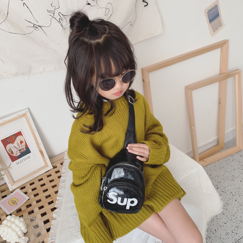 Túi đeo vai cho bé trai bé gái phong cách thời trang da PU cao cấp