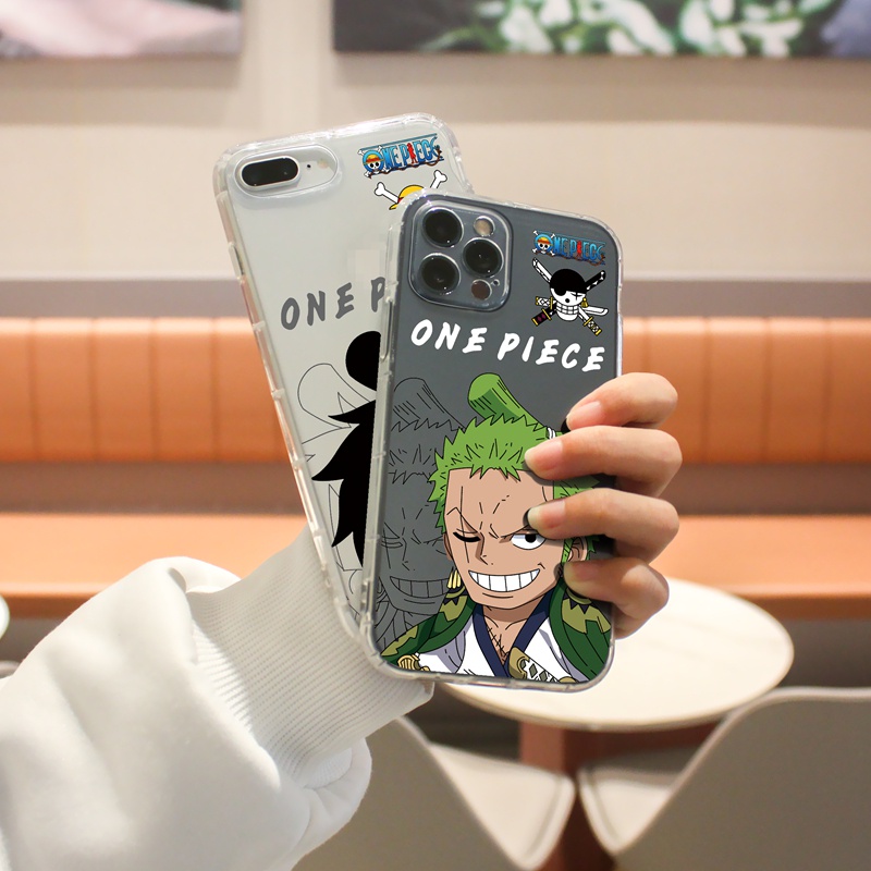 Ốp lưng iphone Ốp điện thoại Suntaiho bằng TPU họa tiết One Piece khung vuông cho IPhone 13 12 11 Pro Max X Xs Max XR 8 7 6 6S Plus