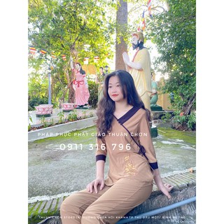 ĐỒ ĐI CHÙA VẢI THUN CHO NỮ/ ĐỒ LAM ĐI CHÙA