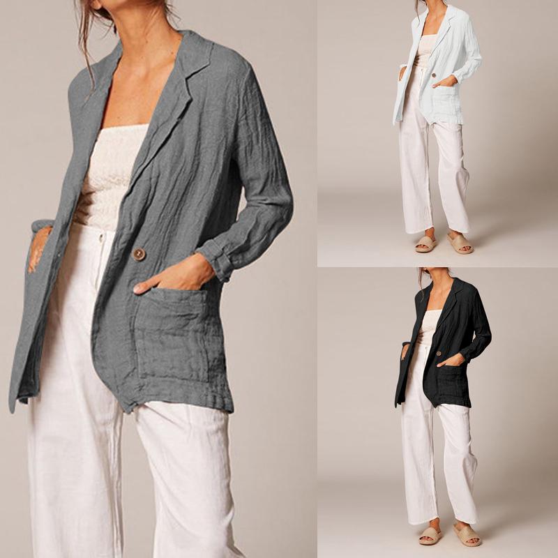 Áo khoác Blazer tay dài thời trang mùa hè cho phái nữ