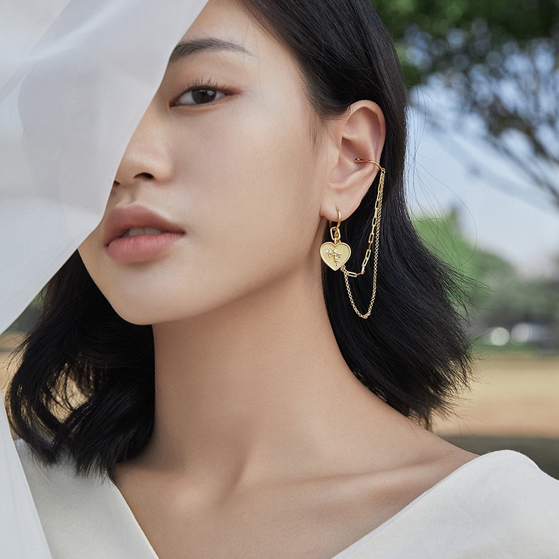 Bông tai Bamoer xi bạc 925 hình hoa tua rua thời trang cá tính