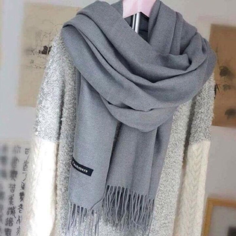 Khăn choàng cổ Cashmere được dệt từ sợi len cáhmere phong cách Hàn cho nữ