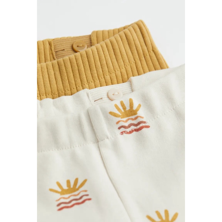 Set 2 quần legging vàng tăm HM H&M sz 6m-4y_hàng chính hãng Mỹ